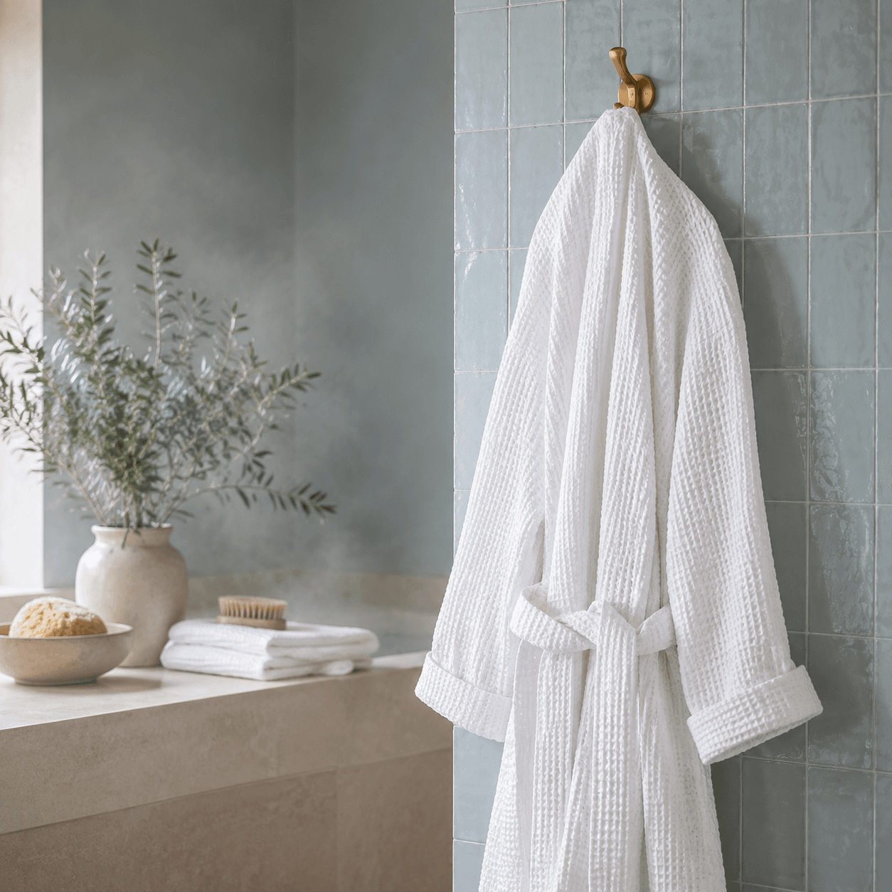 Waffle Cotton Robe
