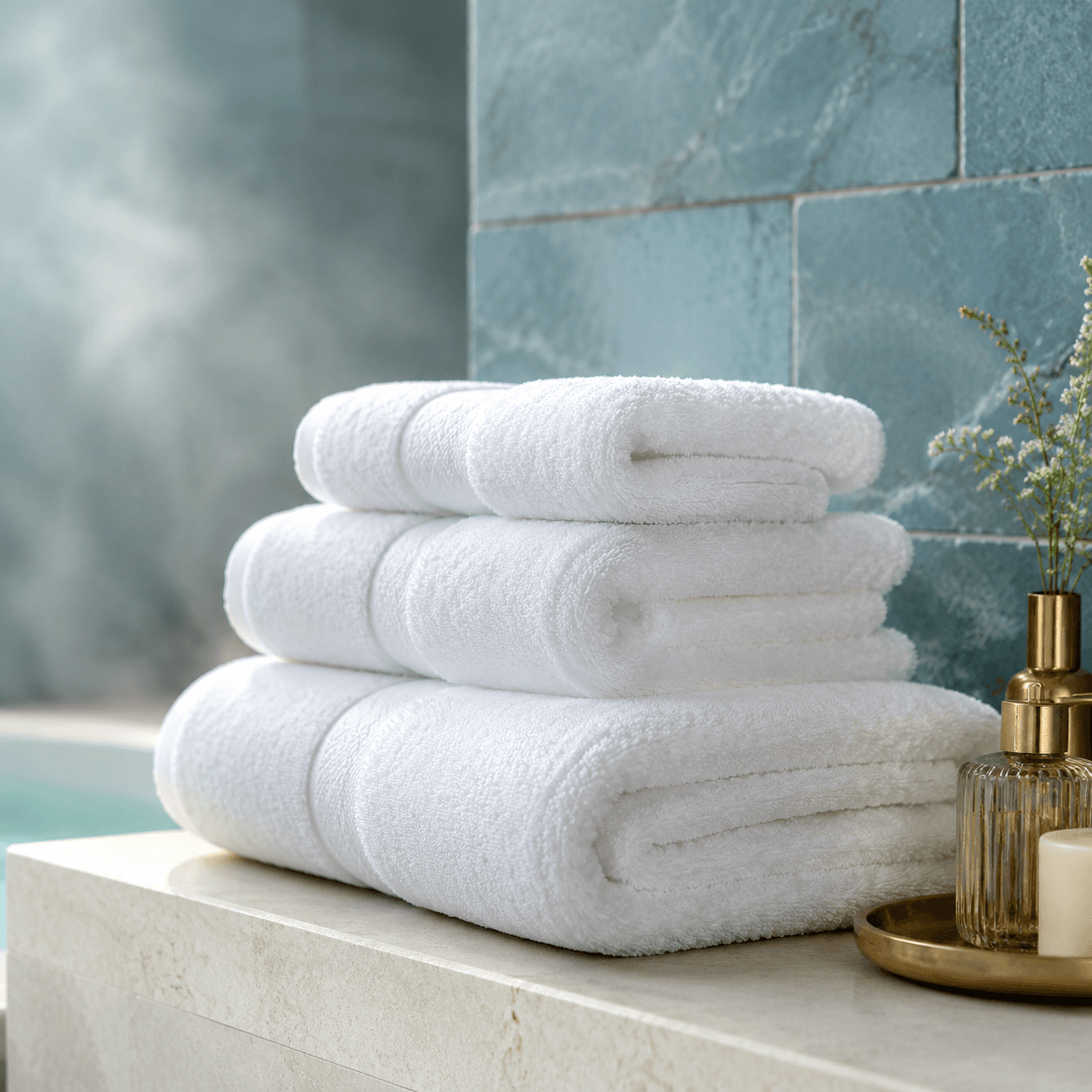Folded Cotton Towels