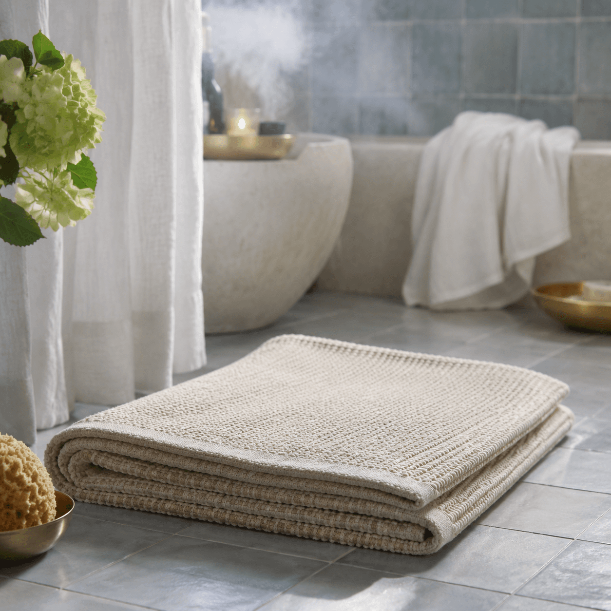 Linen Bath Mat